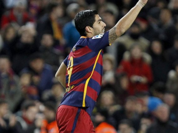 Luis Suarez: un triplé contre le Celta Vigo. © KEYSTONE/EPA EFE/QUIQUE GARCIA