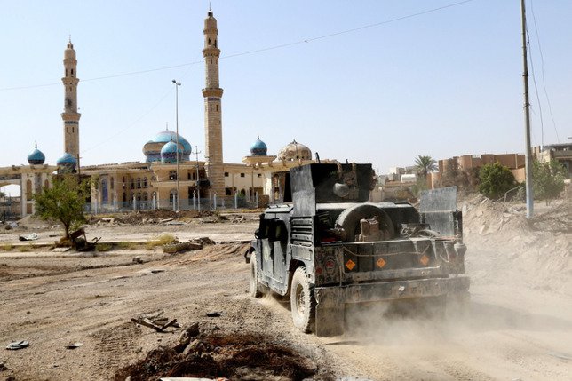 Les troupes irakiennes ont pris position dans Falloujah © KEYSTONE/AP/HADI MIZBAN