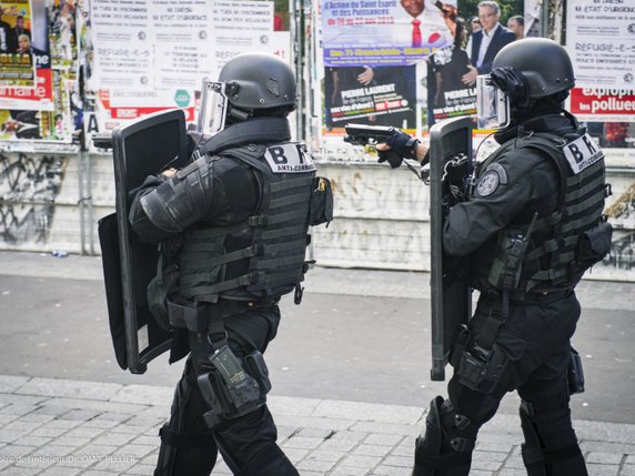 Les forces d'intervention en mission à Saint Etienne de Rouvray (photo prétexte) © KEYSTONE/AP Ministere de l'Interieur – Dicom/FRANCIS_PELLIER