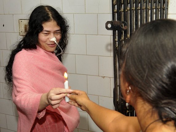 Irom Sharmila est surnommée la "dame de fer de Manipur" (archives). © KEYSTONE/EPA/STR