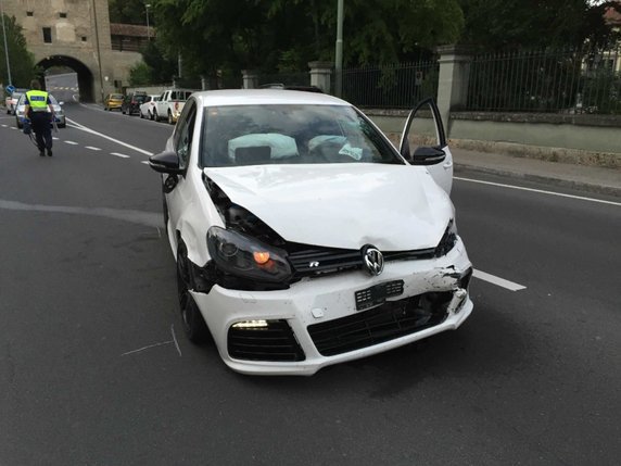 La voiture conduite par le trentenaire était signalée comme volée. © Police cantonale fribourgeoise