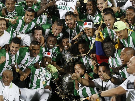 La joie des joueurs de l'Atlético Nacional © KEYSTONE/EPA EFE/LUIS EDUARDO NORIEGA