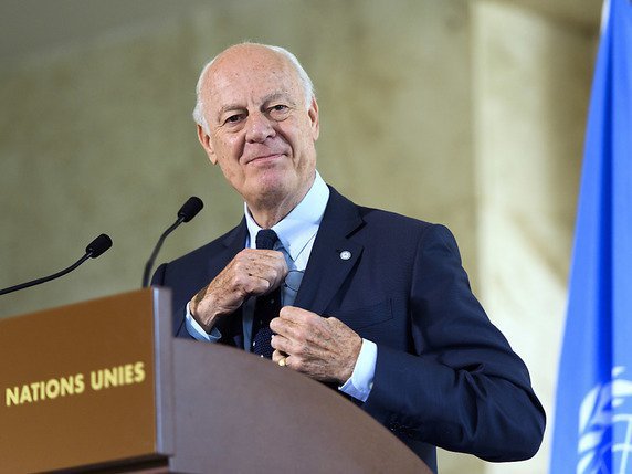 Staffan de Mistura n'est pour le moment pas satisfait de la proposition russe. © KEYSTONE/MARTIAL TREZZINI