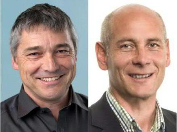 L'exécutif cantonal de Schaffhouse compte deux nouvelles têtes: Walter Vogelsanger (PS) à gauche et Martin Kessler (PLR) à droite (archives). © sp/fdp