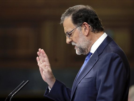 Le Premier ministre Mariano Rajoy demande au Parlement espagnol d'approuver la constitution d'un gouvernement conservateur minoritaire. © KEYSTONE/EPA EFE/EMILIO NARANJO