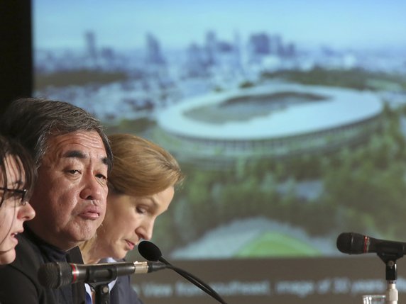 Les Jeux de Tokyo coûtent cher, trop cher. © KEYSTONE/AP/EUGENE HOSHIKO