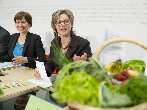 Le panier de revendications des Verts pour des aliments équitables ne convainc pas le Conseil fédéral (archives). © KEYSTONE/GIAN EHRENZELLER