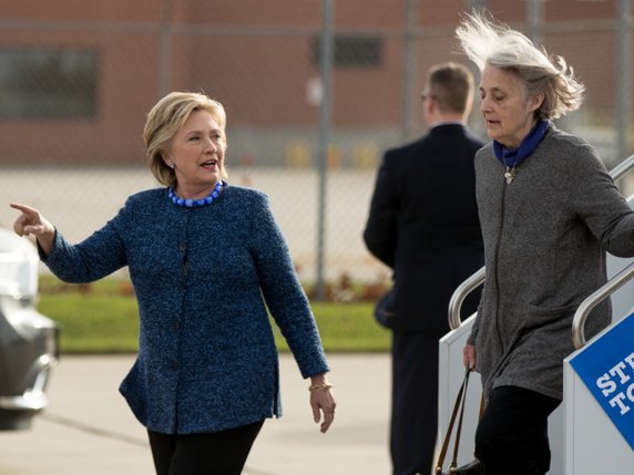 Hillary Clinton était vendredi à Des Moines, dans l'Iowa, pour un nouveau meeting © KEYSTONE/AP/ANDREW HARNIK