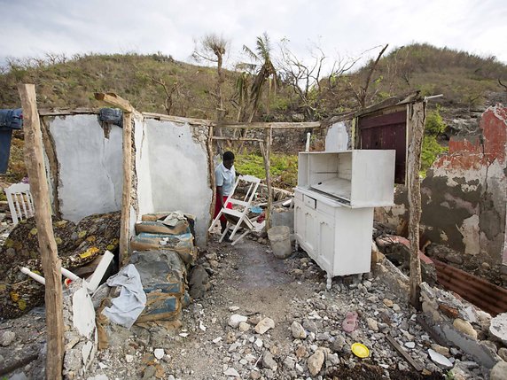 Des dégâts importants à Port-à-Piment, en Haïti (archives) © KEYSTONE/AP/DIEU NALIO CHERY