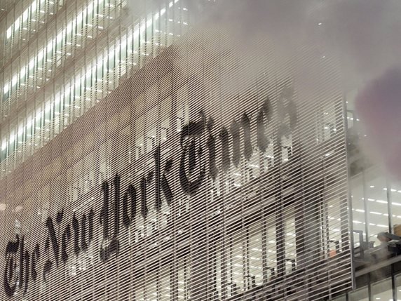 Le New York Times va investir cinq millions de dollars (5,36 millions de francs) supplémentaires dans la couverture de la future administration Trump (archives). © KEYSTONE/EPA FILE/JUSTIN LANE