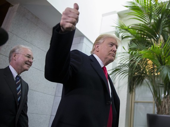 Le président américain Donald Trump s'est rendu au Capitole mardi pour tenter de rallier les républicains (archives). © KEYSTONE/EPA/SHAWN THEW