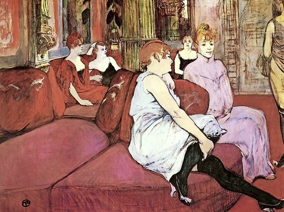 Salon de la rue des Moulins (1894), par Toulouse-Lautrec.  © DR