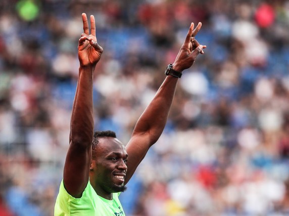 Usain Bolt la victoire sans vraiment convaincre. © KEYSTONE/EPA/MARTIN DIVISEK