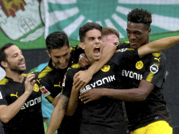 Les joueurs de Dortmund ont bien entamé la saison © KEYSTONE/AP dpa/PETER STEFFEN