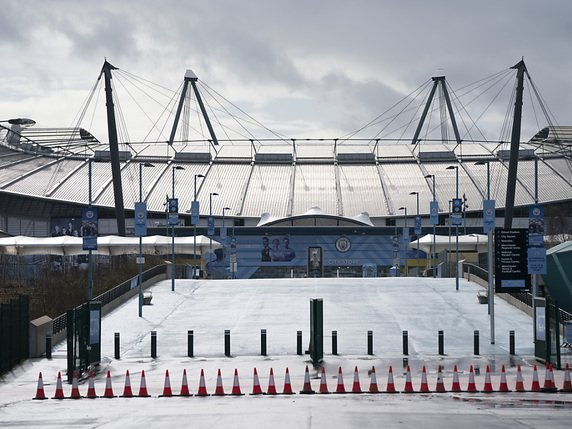 Le stade de Manchester City retrouvera une certaine vie dès le 17 juin mais les spectateurs resteront bannis. © KEYSTONE/AP/JON SUPER