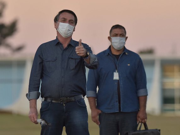 Un deuxième test a confirmé que Jair Bolsonaro était infecté par le SARS-CoV-2. © KEYSTONE/EPA/ANDRE BORGES
