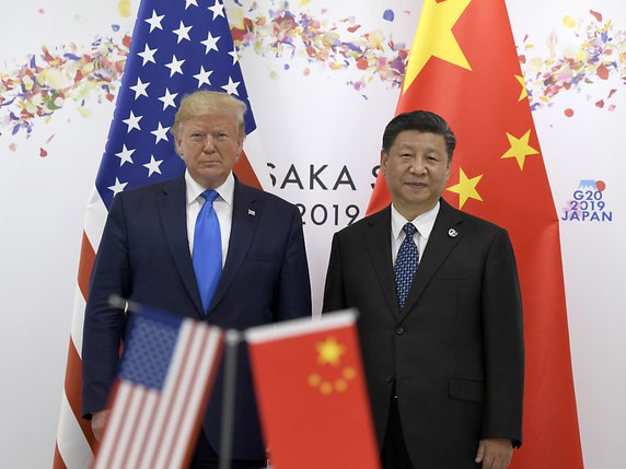 La Chine du président Xi Jinping  préfèrerait que Donald Trump, considéré comme "imprévisible" par Pékin, ne soit pas réélu lors de la présidentielle américaine du 3 novembre (archives). © KEYSTONE/AP/Susan Walsh