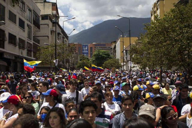 Les protestataires ont défilé jusqu'au siège de l'ONU à Caracas.