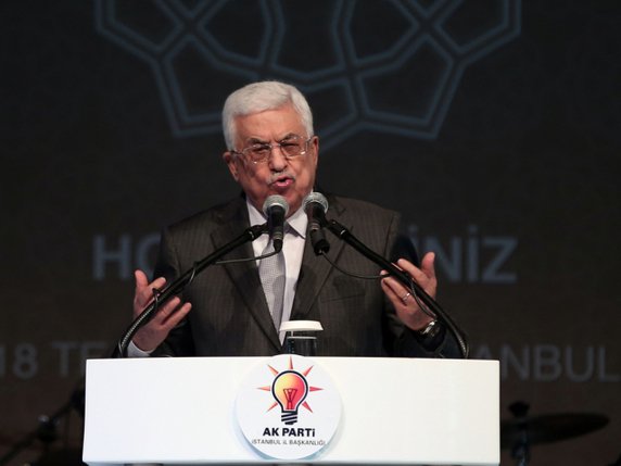Le président palestinien Mahmoud Abbas lors d'un voyage en Turquie