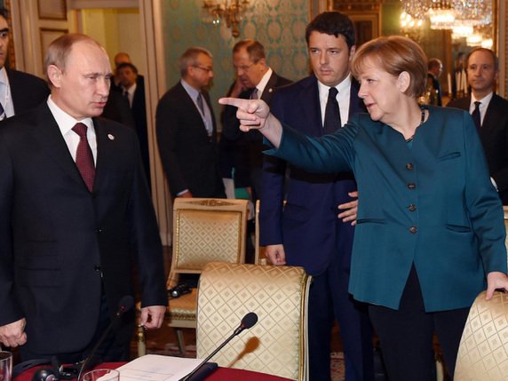 Angela Merkel et Vladimir Poutine