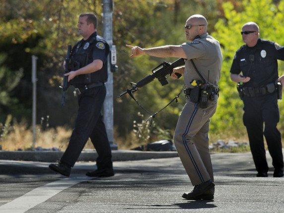 Le suspect a été arrêté après plusieurs heures chasse à l'homme