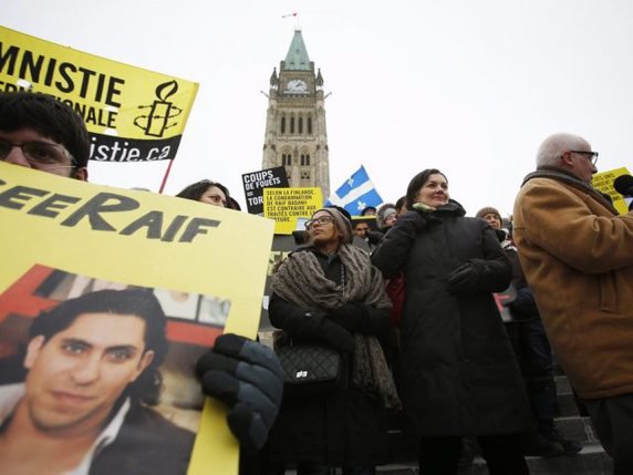 Manifestation de soutien pour Raef Badaoui à Ottawa (arch.)