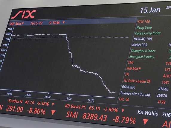 La Bourse suisse a clôturé à la baisse (archives). © KEYSTONE/WALTER BIERI