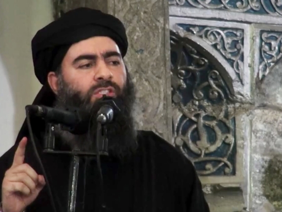 Abou Bakr al Baghdadi, "calife" autoproclamé de l'Etat islamique, se cacherait au sud de Raqa, selon le chef des services de lutte antiterroriste du Kurdistan irakien. © KEYSTONE/AP Militant video/UNCREDITED
