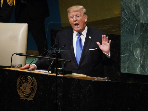 C'était la première intervention de Donald Trump devant l'Assemblée générale de l'ONU. © Keystone/AP/EVAN VUCCI