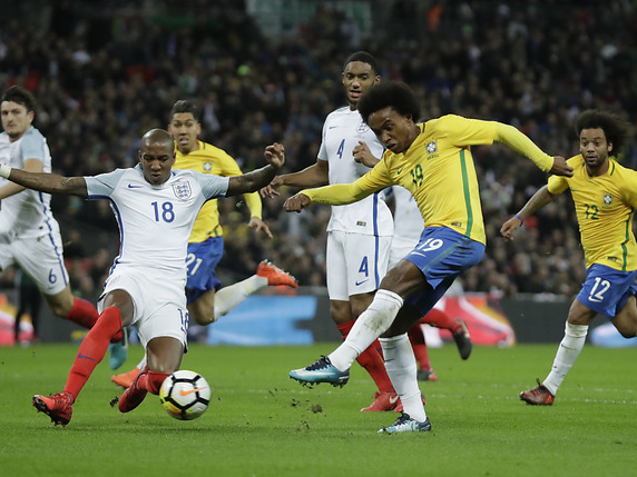 Le Brésil de Willian n'a pas réussi à passer l'épaule à Wembley © Keystone/AP/Matt Dunham