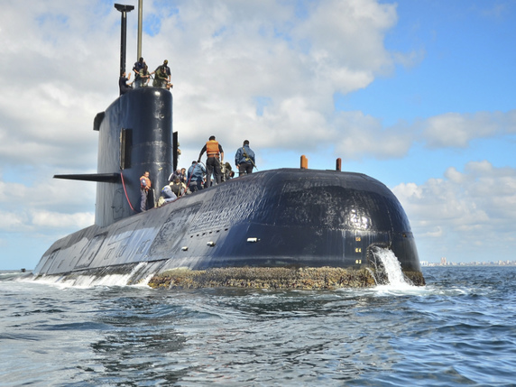 L'"Ara San Juan" est parti d'Ushuaïa pour rallier son port d'attache de Mar del Plata (archives). © KEYSTONE/AP Argentina Navy