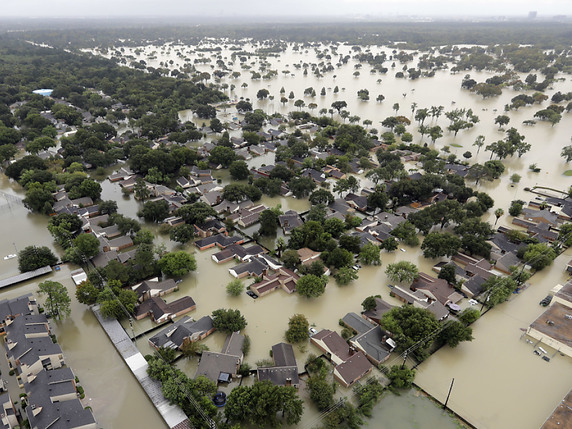 La ville de Houston avait été durement frappée par l'ouragan Harvey (archives). © KEYSTONE/AP/DAVID J. PHILLIP