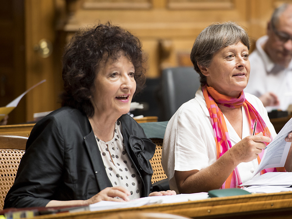 Bea Heim (à gauche sur la photo) siège au Conseil national depuis 2003 (archives). © KEYSTONE/ANTHONY ANEX