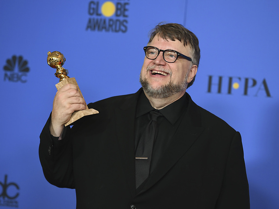 Guillermo del Toro le 7 janvier dernier à la remise des Golden Globe (archives) © KEYSTONE/AP Invision/JORDAN STRAUSS