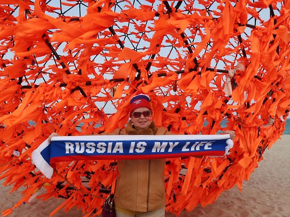 La sélection russe ne pourra pas défiler derrière son drapeau lors de la cérémonie de clotûre. © KEYSTONE/EPA/BARBARA WALTON