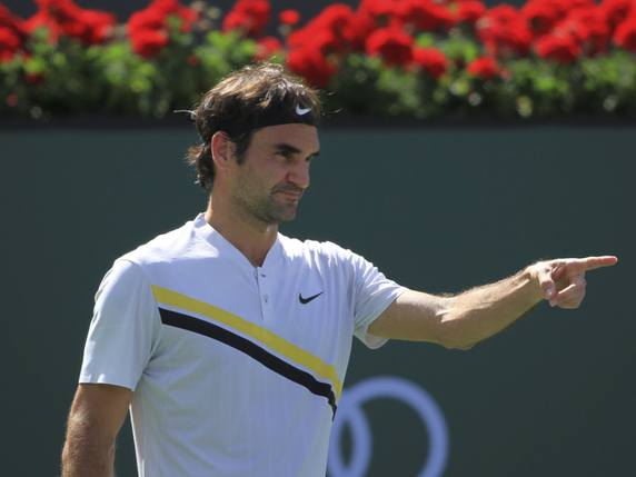 Roger Federer en patron à Indian Wells. © KEYSTONE/FR171597 AP/CRYSTAL CHATHAM
