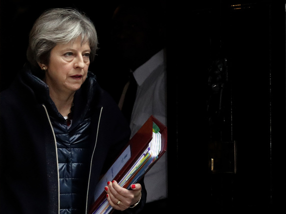 Theresa May s'apprêtait à annoncer des sanctions contre la Russie après un Conseil de sécurité nationale (NSC) réuni à l'expiration d'un ultimatum lancé à Moscou. © KEYSTONE/AP/FRANK AUGSTEIN