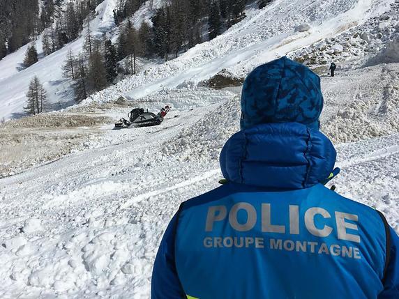 Les recherches sur l'avalanche du vallon d'Arbi au-dessus de Riddes ont été interrompues mercredi. © Police cantonale valaisanne.