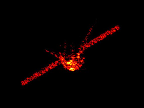 La plupart des fragments de la station spatiale chinoise Tiangong-1 se disperseront dans l'air et un petit nombre retombera relativement lentement avant de s'écraser, probablement en mer. © KEYSTONE/AP Fraunhofer Institute