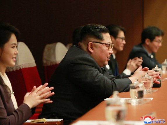 Le dirigeant nord-coréen, Kim Jong Un, a évoqué pour la première fois publiquement un "dialogue" avec les Etats-Unis (archives). © KEYSTONE/AP KCNA via KNS