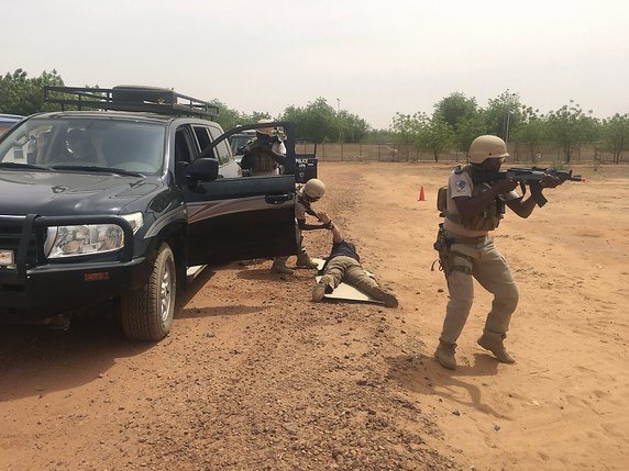 Début avril, le bureau de l'ONU à Niamey avait fait état d'"opérations militaires en cours" dans les îles du lac Tchad par "la Force mixte multinationale" (composée du Cameroun, du Tchad, du Niger et du Nigeria) (archives). © KEYSTONE/AP/CARLEY PETESCH