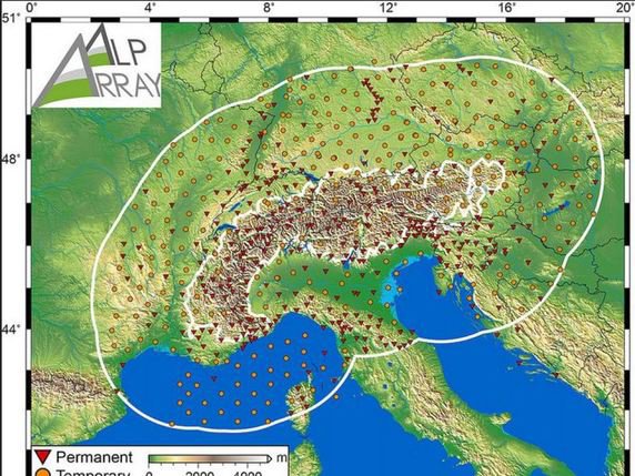 Les 600 sismographes "écoutent" les Alpes. © Fonds national suisse