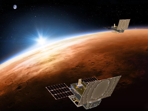 "Nous disposons déjà de vues superbes de Mars depuis la surface mais aussi en orbite. Avec la nouvelle dimension d'une vue aérienne grâce au 'marscopter', nous ne pouvons qu'imaginer ce que les missions pourront accomplir à l'avenir", a souligné la Nasa (archives). © KEYSTONE/AP NASA/JPL-Caltech