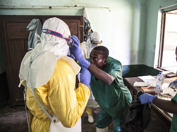 Le virus Ebola se propage dans la ville de Mbandaka. © KEYSTONE/EPA UNICEF/MARK NAFTALIN / UNICEF HANDOUT