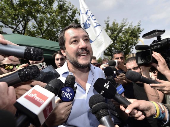 Matteo Salvini, le leader de la Ligue, très sollicité par les médias depuis plusieurs semaines (archives) © KEYSTONE/EPA ANSA/FLAVIO LO SCALZO