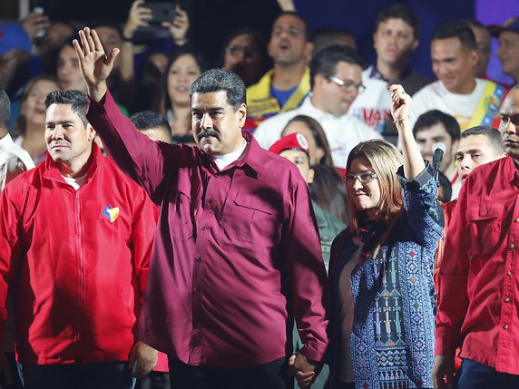 Nicolás Maduro a été déclaré vainqueur de la présidentielle avec 67,7% des voix. © KEYSTONE/AP/ARIANA CUBILLOS