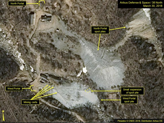 Le site d'essais nucléaires de Punggye-Ri (archives). © KEYSTONE/AP Airbus Defense and Space/38 North