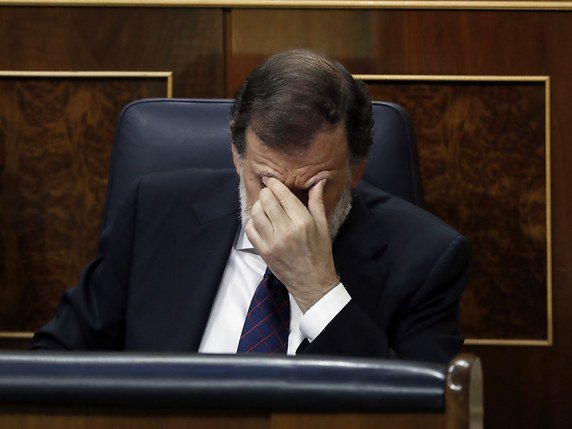 En juillet 2017, le dirigeant conservateur Mariano Rajoy a été convoqué comme témoin dans ce procès pour corruption en Espagne (archives). © KEYSTONE/EPA EFE/EMILIO NARANJO