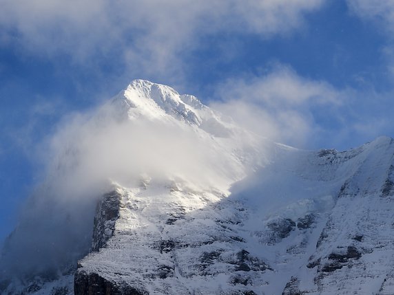 La face nord de l'Eiger a été vaincue il y a 80 ans. C'était en juillet (archives). © KEYSTONE/JEAN-CHRISTOPHE BOTT