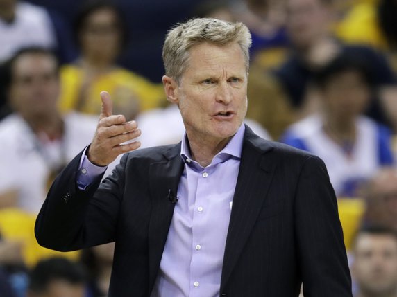 Steve Kerr: un coach qui gagne. © KEYSTONE/AP/MARCIO JOSE SANCHEZ